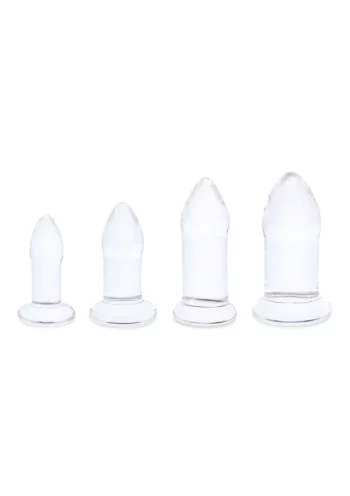 Set di dilatatori anali in vetro Clear – 4 misure