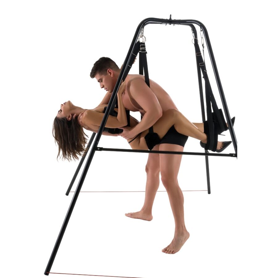 altalena-sesso-con-supporto-telaio-acciaio Altalena del sesso con supporto autoportante in acciaio Hidden Desire Extreme