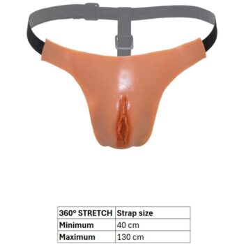 Tanga vagina aperta Alter Ego: stretch 360 gradi e cinturino regolabile da 40 a 130 cm