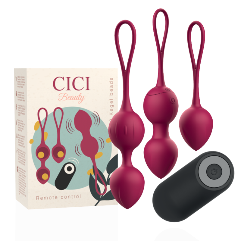 cici-beauty-set-3-palline-kegel-bordeaux Cici Beauty set di 3 palline di Kegel bordeaux con sfera vibrante, telecomando e box