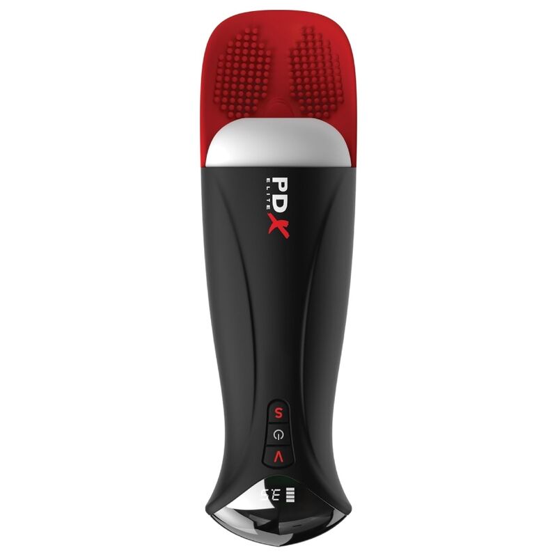PDX Elite Fap-O-Matic Pro XL 1 PDX Elite Fap-O-Matic Pro XL - masturbatore automatico nero e rosso con display