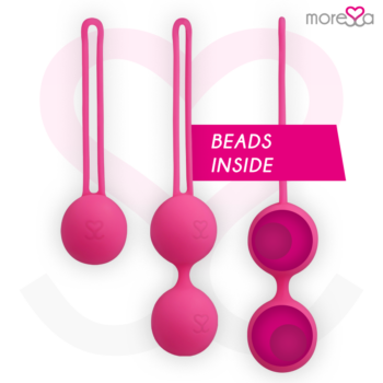 MORESSA Osian Set sfere di Kegel in silicone premium Fucsia