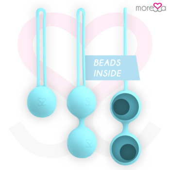 MORESSA Osian Set sfere di Kegel in silicone premium Turchese