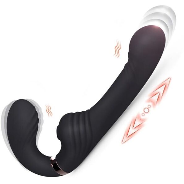 Nalone Allow vibratore strapless a doppia stimolazione nero