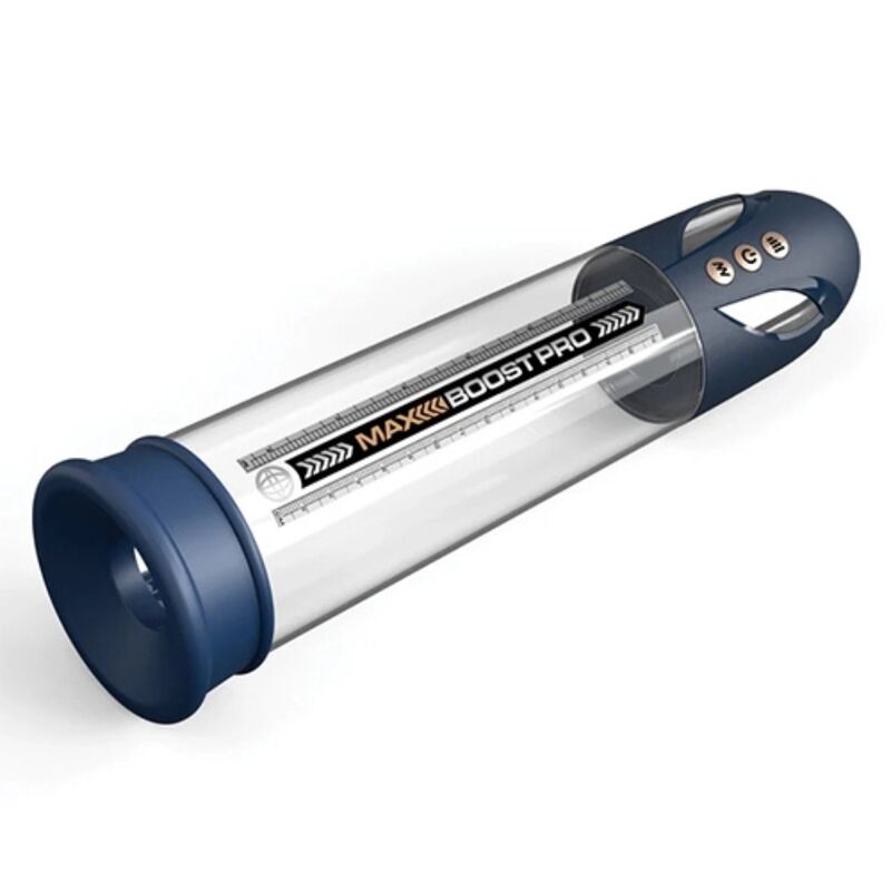 Pump Worx Max Boost Pro Flow 1 Pump Worx Max Boost Pro Flow - pompa per pene automatica blu con cilindro trasparente