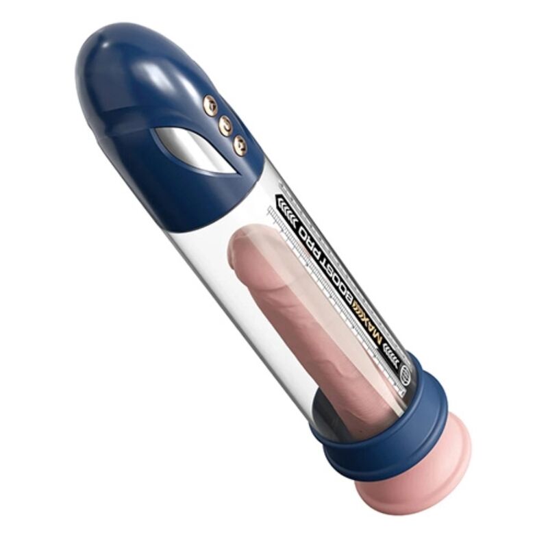 Pump Worx Max Boost Pro Flow 3 Max Boost Pro Flow - pompa in uso con pene inserito nel cilindro