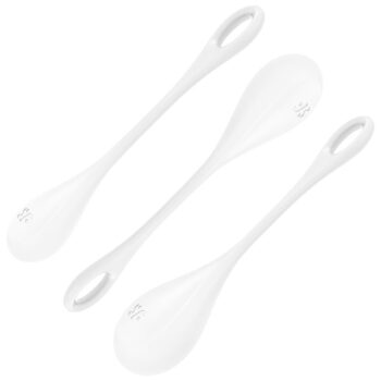 Satisfyer Yoni Power 1 set di 3 palline di Kegel Bianco