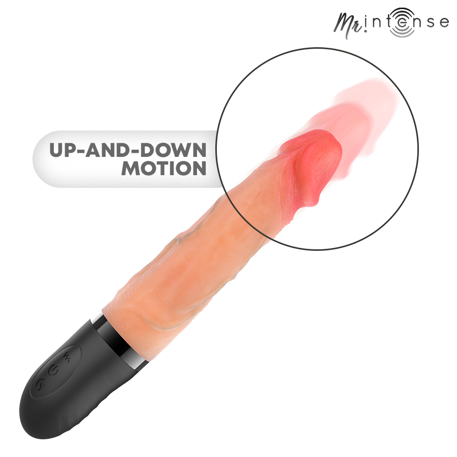 vibratore-realistico-riscaldante-up-and-down Vibratore realistico con movimento up and down Mr Intense Jean