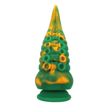 Power Monsters Abyssal Colossus - dildo fantasy a tentacolo di kraken verde e giallo