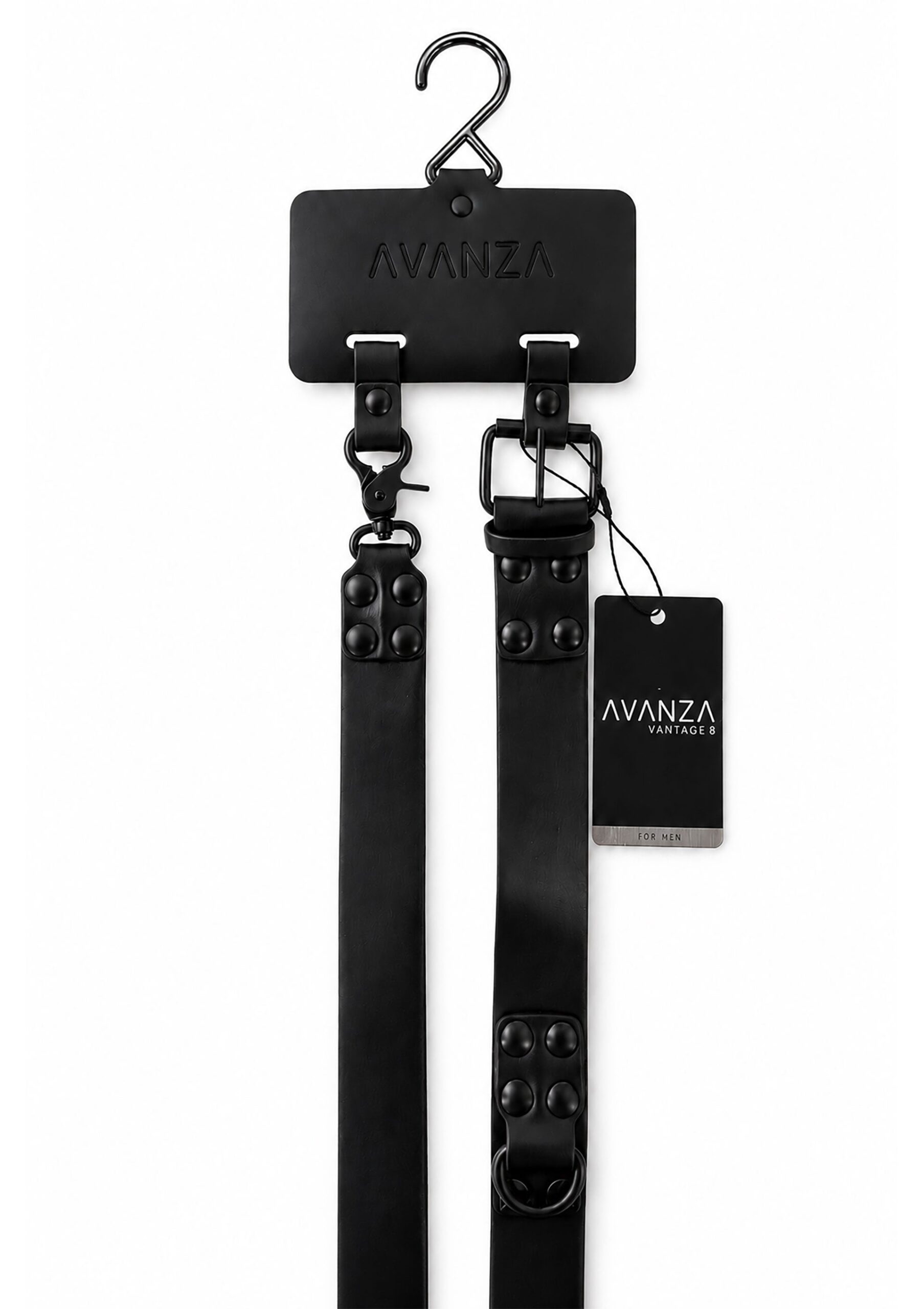 Avanza Vantage 8 Signature Collar Leash 2 Collare e guinzaglio lungo Avanza Vantage 8 sull appendino del marchio con cartellino Vantage 8 For Men