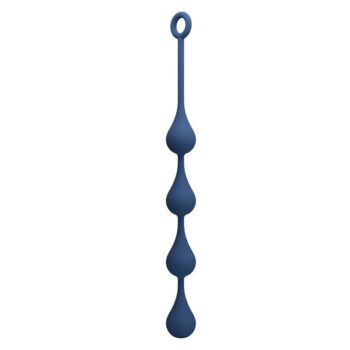Mr Play taglia L - palline anali blu a goccia con anello di estrazione