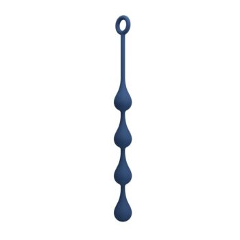 Mr Play - palline anali blu in silicone con design a goccia e anello di estrazione