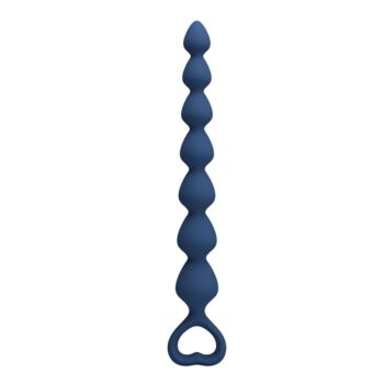 Mr Play - palline anali con plug blu e anello di estrazione a cuore