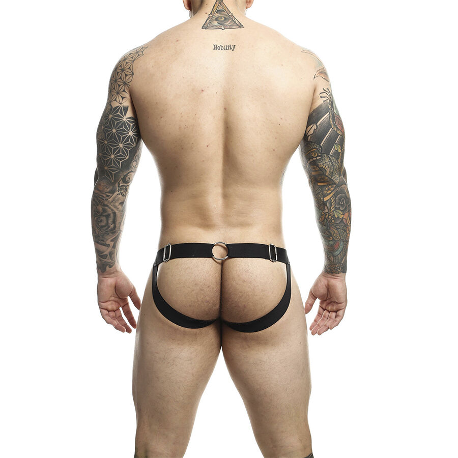 DNGEON Chainlink Jockstrap Rosso 14 DNGEON Chainlink jockstrap uomo rosso, vista posteriore, anello sul retro