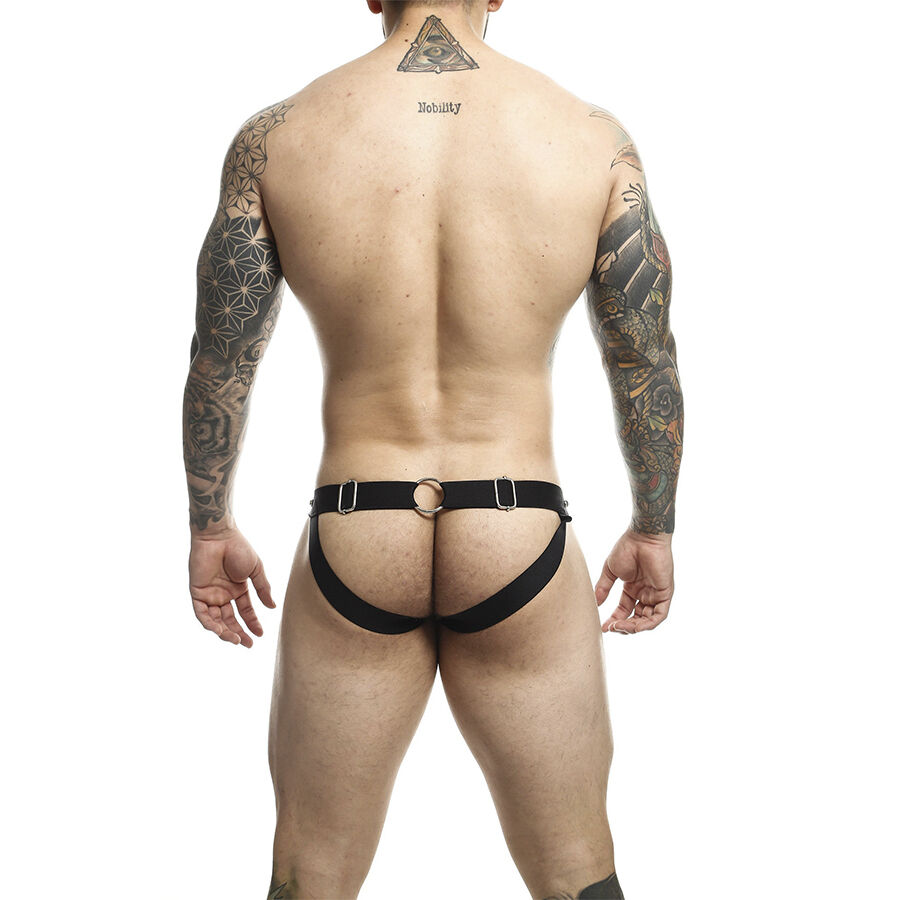 DNGEON Jockstrap Sport Rosso 05 DNGEON jockstrap rosso vista posteriore, anello al centro della cintura