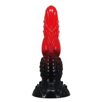 Fire Dragon - sezione rossa con spine e nervature a spirale, sezione nera a grandi scaglie