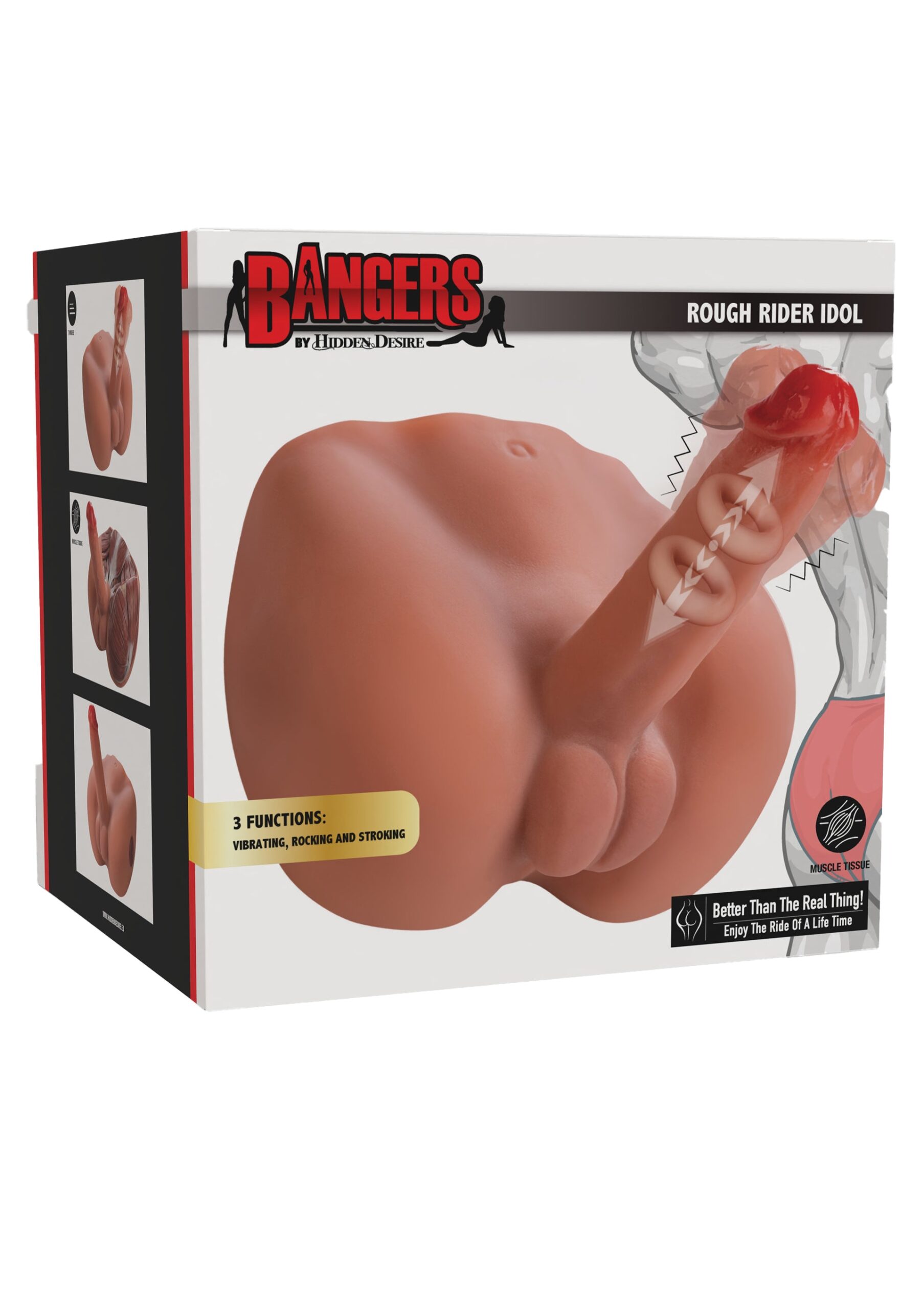 Hidden Desire Bangers Rough Rider Idol 2 Confezione del Bangers Rough Rider Idol by Hidden Desire con le tre funzioni