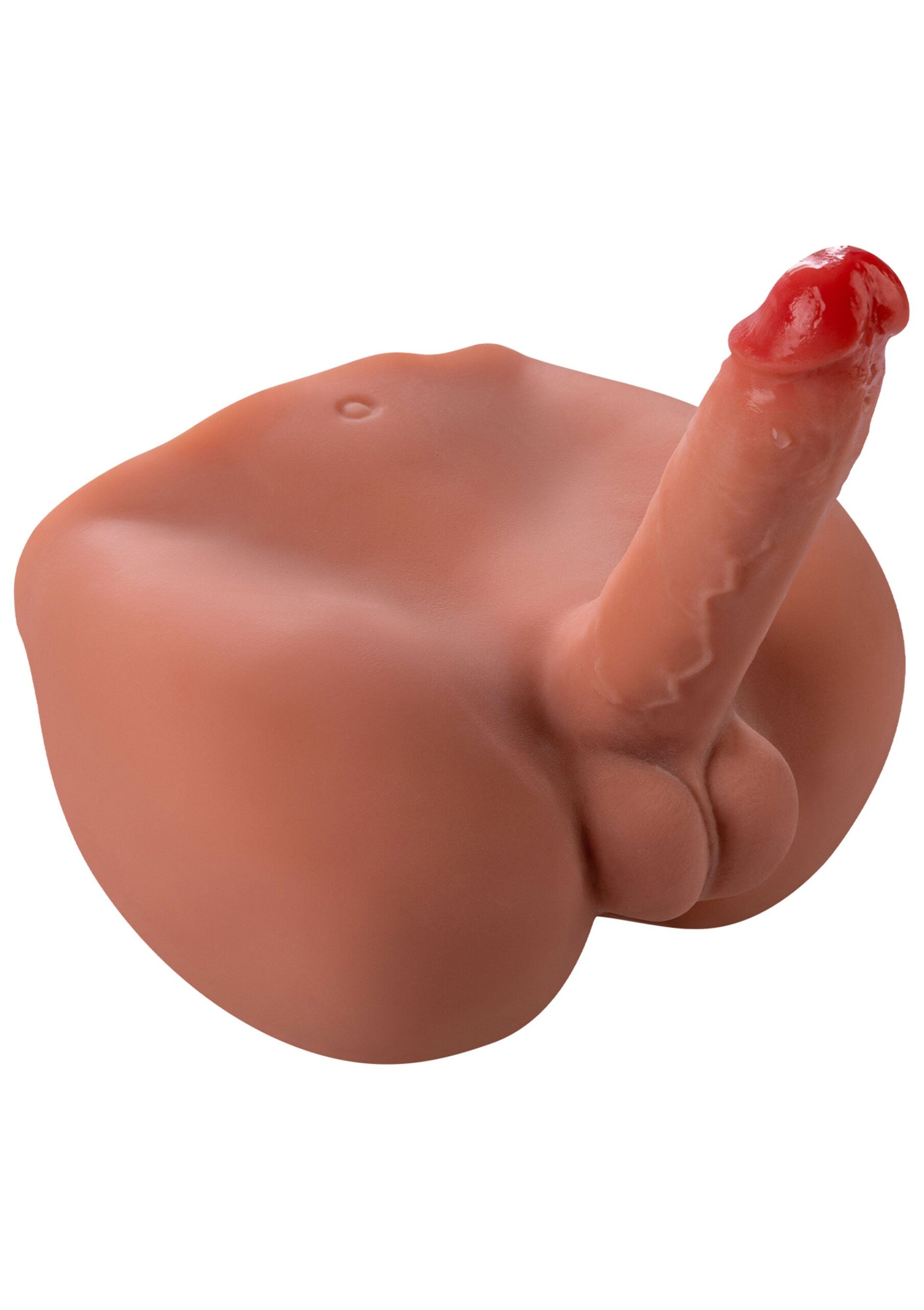 Hidden Desire Bangers Rough Rider Idol 4 Torso maschile Rough Rider Idol di tre quarti con pene eretto e testicoli