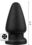 Plug anale XXL Hidden Desire Extreme Giant Dragon nero a scaglie, alto 22 cm
