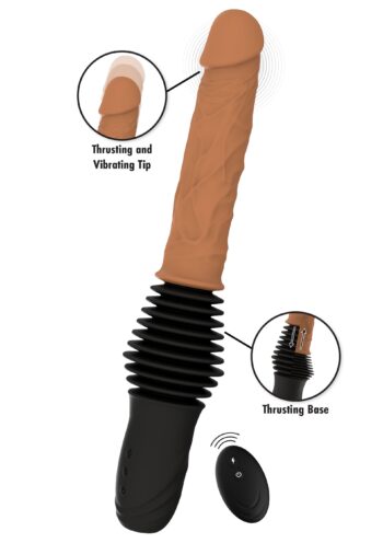 Schema del vibratore Inferno Double Thrusting con punta e base a spinta indipendenti