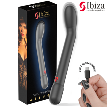 Ibiza vibratore punto G nero con confezione e ricarica USB-C