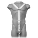 Leather Body Harness Men Bianco