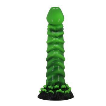 Power Monsters Manticore - dildo fantasy verde con spirale continua e base ad artigli