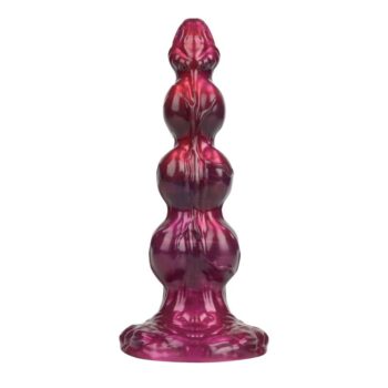 Power Monsters Primal Beastlord - dildo fantasy rosa translucido segmentato a bulbi