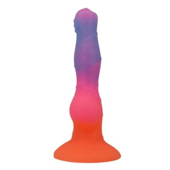Power Monsters Hercules - dildo fantasy con nodo, sfumatura arancio rosa e viola