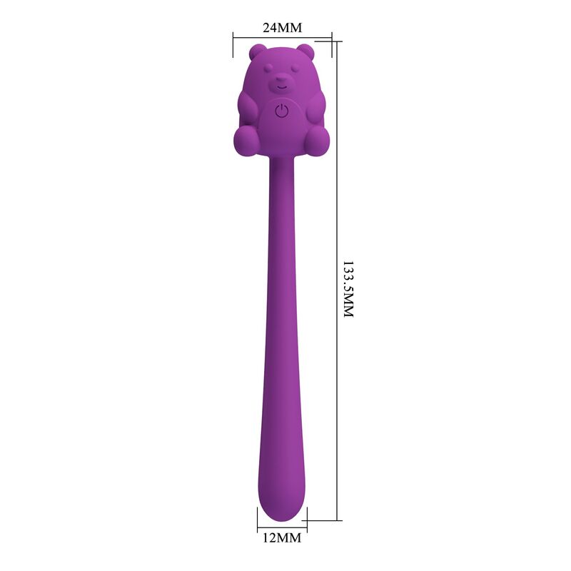 Pretty Love Cute Bear cb_5.jpg Cute Bear - schema dimensioni: lunghezza 133,5 mm, testa 24 mm, punta 12 mm