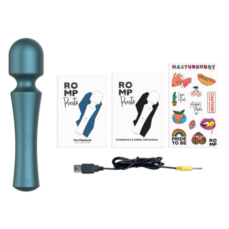 ROMP Presto 07 ROMP Presto contenuto della confezione: wand, guida, cavo USB, adesivi