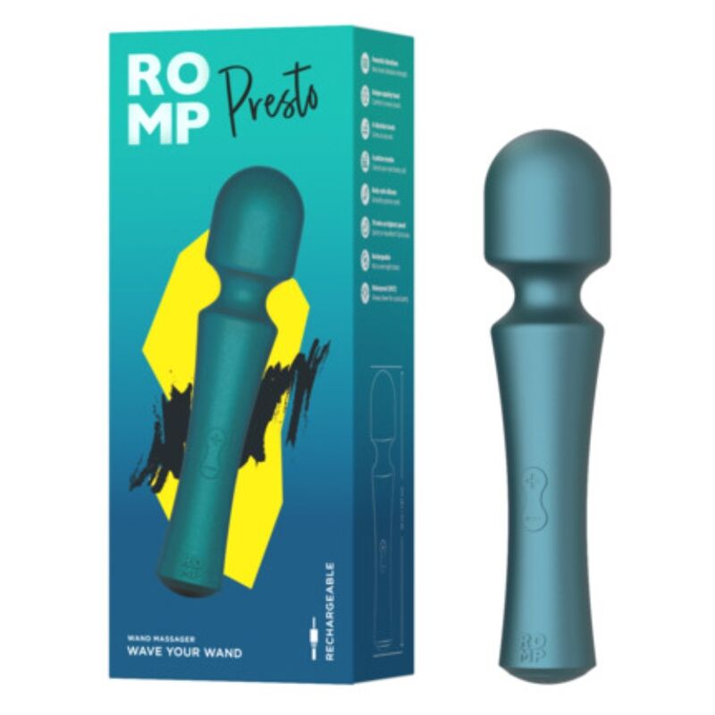 ROMP Presto 11 Confezione ROMP Presto wand massager ricaricabile