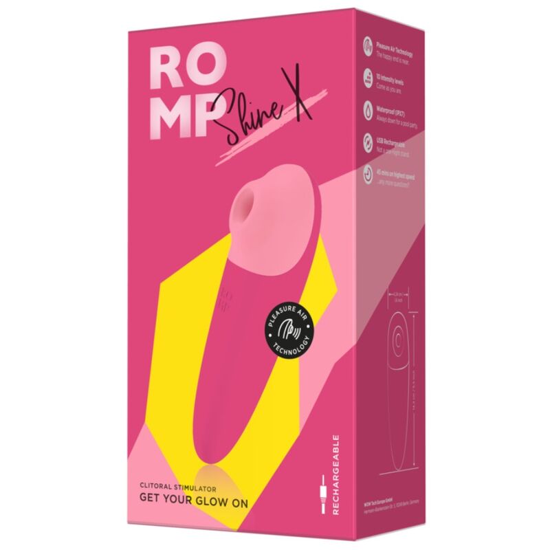 ROMP Shine X 10 Confezione ROMP Shine X clitoral stimulator Pleasure Air Technology