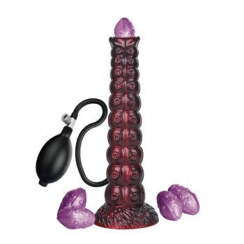 Power Monsters Voidclaw Brute - dildo fantasy gonfiabile bicolore con pompetta e uova in silicone