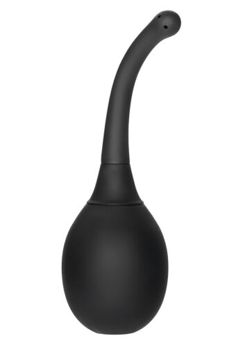 COLT Bum Buddy nero, bulbo in silicone e cannula curva con fori laterali