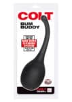 COLT Bum Buddy nero, bulbo in silicone e cannula curva con fori laterali