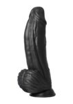 Dildo vibrante Demon Hidden Desire Extreme nero da 27 cm con base a ventosa