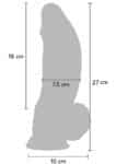 Dildo vibrante Demon Hidden Desire Extreme nero da 27 cm con base a ventosa