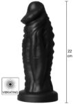 Dildo vibrante Devil Hidden Desire Extreme nero da 22 cm con base a ventosa