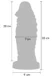 Dildo vibrante Devil Hidden Desire Extreme nero da 22 cm con base a ventosa