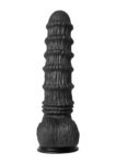 Dildo vibrante Dragon Hidden Desire Extreme nero da 27 cm con base a ventosa
