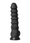 Dildo vibrante Dragon Hidden Desire Extreme nero da 27 cm con base a ventosa