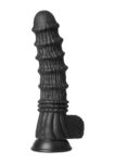 Dildo vibrante Dragon Hidden Desire Extreme nero da 27 cm con base a ventosa