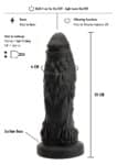 Dildo vibrante Goblin Hidden Desire Extreme nero con base a ventosa