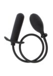 Plug anale gonfiabile liscio Hidden Desire Extreme con base a T e pompetta
