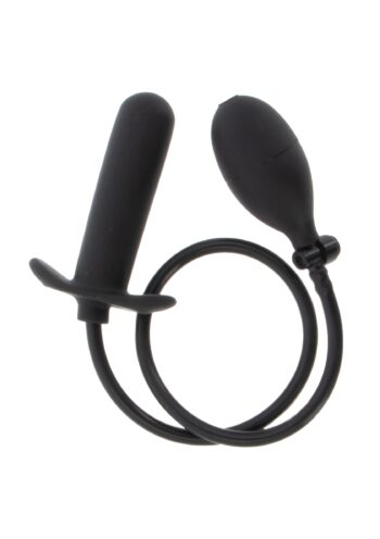 Plug anale gonfiabile liscio Hidden Desire Extreme con base a T e pompetta