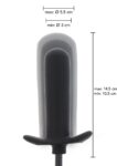 Plug anale gonfiabile liscio Hidden Desire Extreme con base a T e pompetta