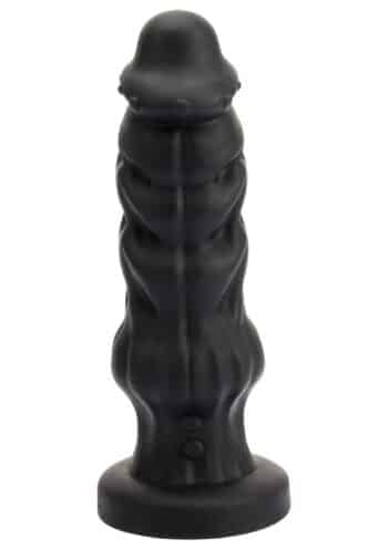 Dildo Orc di fronte, corona a borchie e tasti di accensione e boost