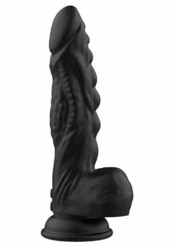 Dildo spingente e vibrante Raptor Hidden Desire Extreme nero con base a ventosa