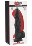 Dildo spingente e vibrante Raptor Hidden Desire Extreme nero con base a ventosa